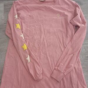 Simply Southern Pink Long Sleeve Tee with Star Details